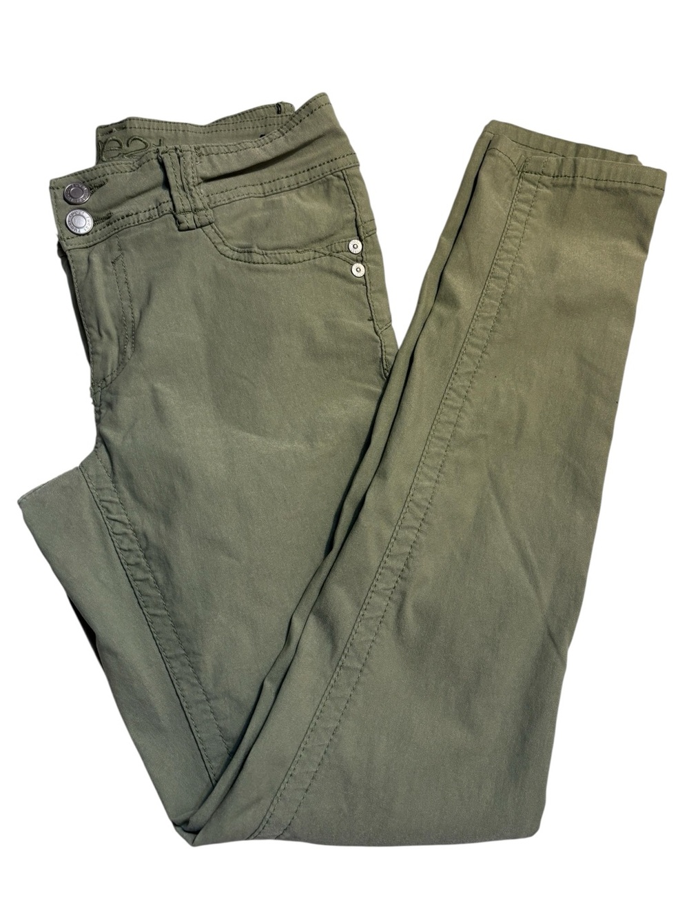Rue21 Olive Jegging Pants Size 5/6 Army Green Skinny Jeans Mid-Rise Utility